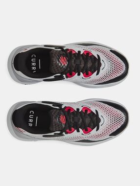 Under Armour Stephen Curry SC Low-Top Basketball Sneakers - White, Black & Red